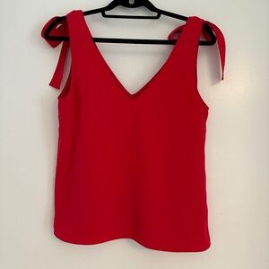 Amanda Uprichard Red Silk Tank